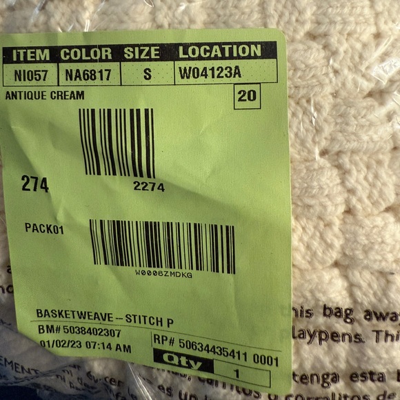 Madewell Basketweave-Stitch Sweater. NWT - Picture 2 of 7